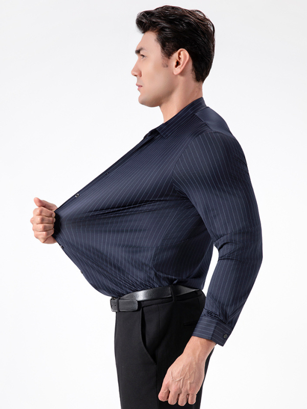 Triibuline särk nelja suunalise elastsusega, kortsukindel, ei vaja triikimist, pikkade varrukatega