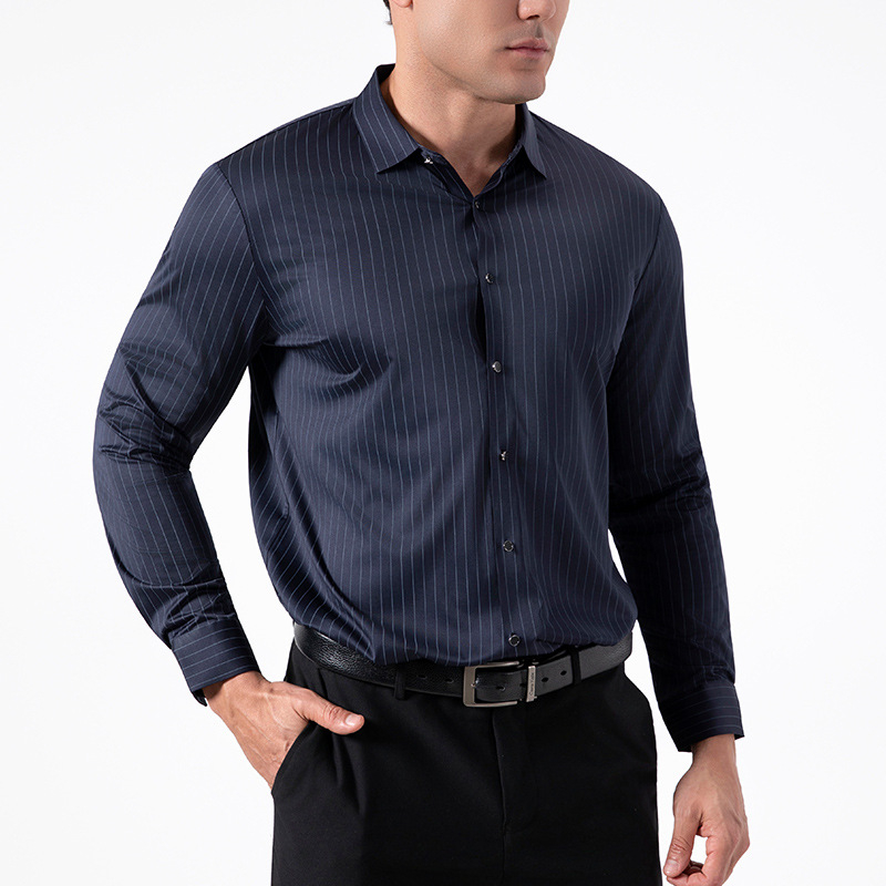 Triibuline särk nelja suunalise elastsusega, kortsukindel, ei vaja triikimist, pikkade varrukatega