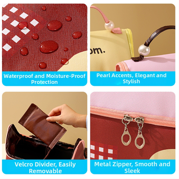 Meigikott suure mahutavusega – anime muster, veekindel PU + Oxford kangas, tõmblukk, vooder Oxford