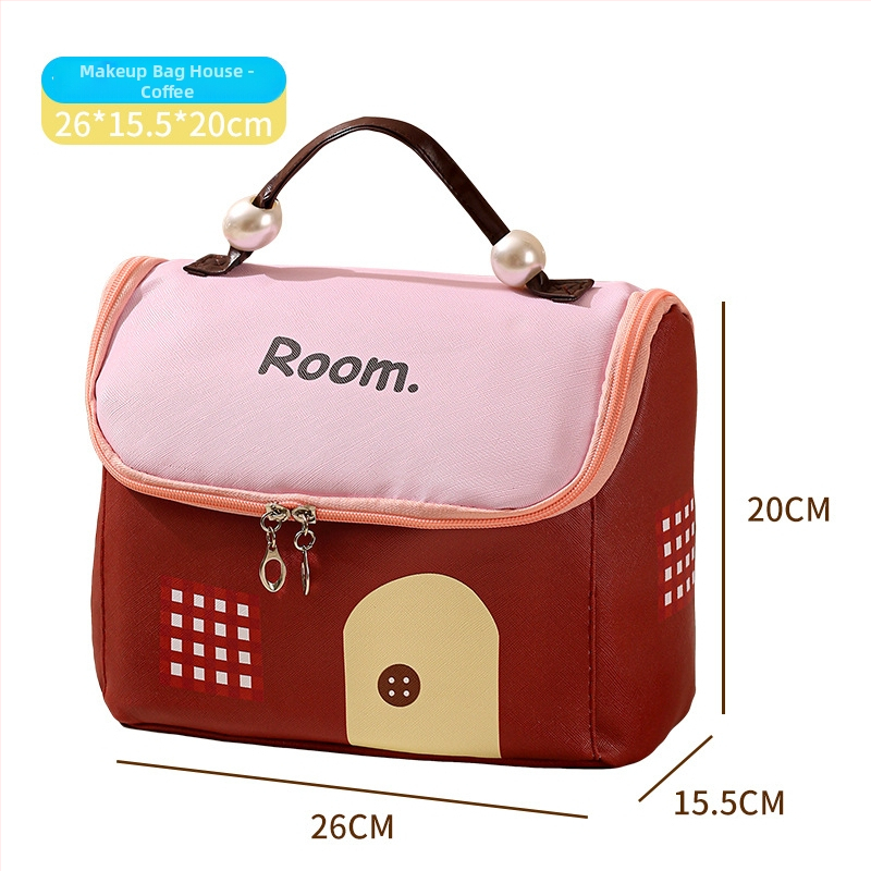 Meigikott suure mahutavusega – anime muster, veekindel PU + Oxford kangas, tõmblukk, vooder Oxford