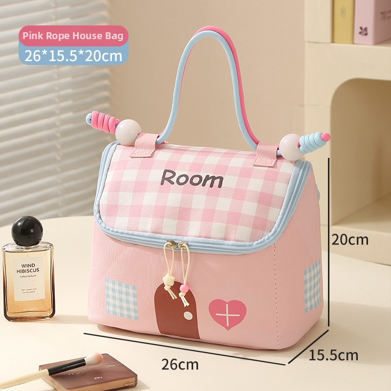 Meigikott suure mahutavusega – anime muster, veekindel PU + Oxford kangas, tõmblukk, vooder Oxford