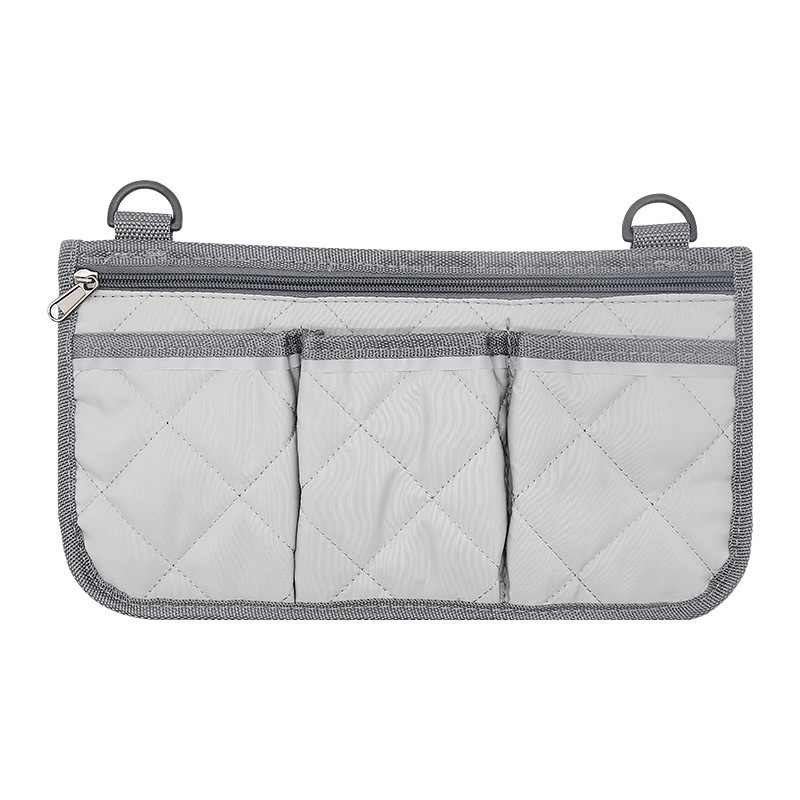 Ratastooli küljele kinnitatav hoiukott — mitmeotstarbeline tasku helkurribadega, ruudukujuline kuju, sobib reisidele ja kärudele