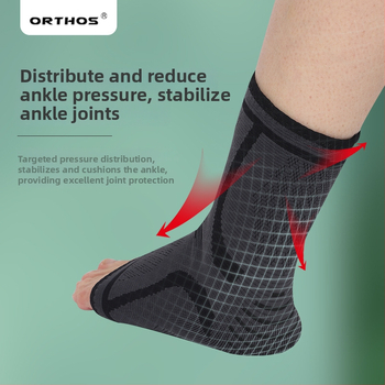 ORTHOS Nailon-poliesteri-elastaani pahkluu kaitse sokid kudumisega, sobivad jooksmiseks, korvpalliks, tantsimiseks ja jalgrattasõiduks