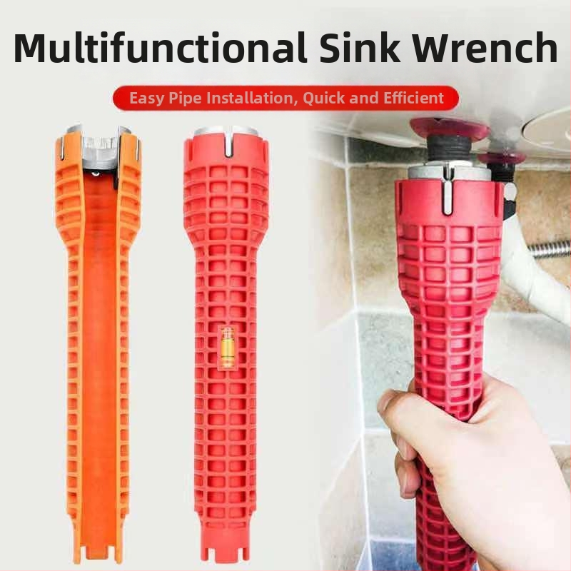 Pareizā leņķa pozicionēšanas instruments - vannas santehnikas daudzfunkcionālais rīks demontāžai un uzstādīšanai izlietnei, caurulēm un leņķa krānam (Importēts: Nē; Nav licencētu privāto zīmolu)