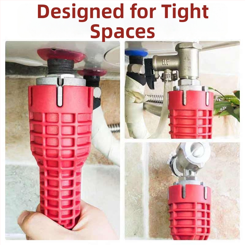 Pareizā leņķa pozicionēšanas instruments - vannas santehnikas daudzfunkcionālais rīks demontāžai un uzstādīšanai izlietnei, caurulēm un leņķa krānam (Importēts: Nē; Nav licencētu privāto zīmolu)