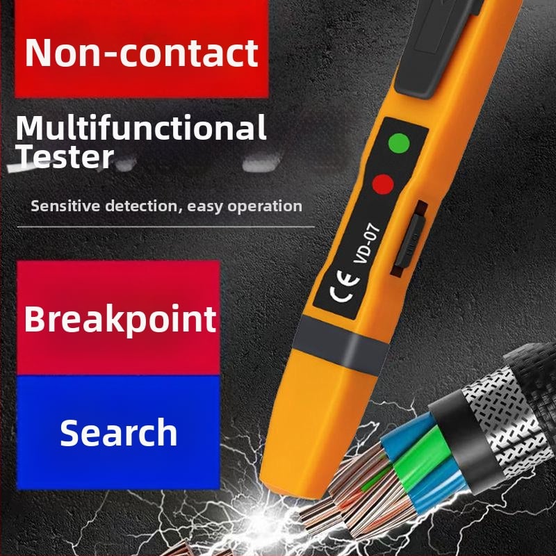 Trojrýchlostný elektrický tester pero, viacfunkčný elektrikár tester, kompaktný a prenosný, senzor zapnutia/vypnutia línie