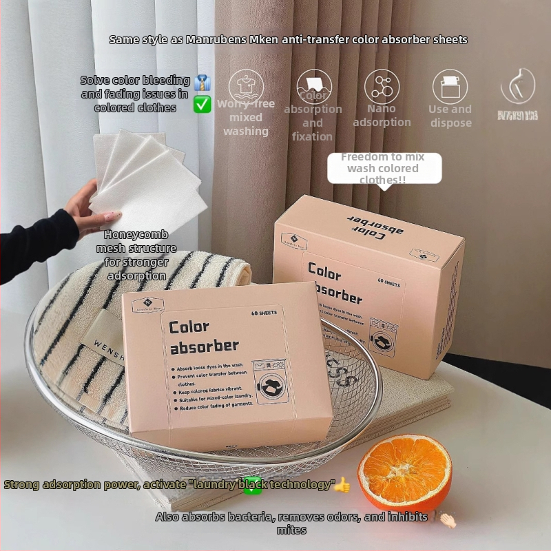 Listy proti presunu farieb pri praní — pripravené na použitie a jednorazové, značka Manrubens Mken
