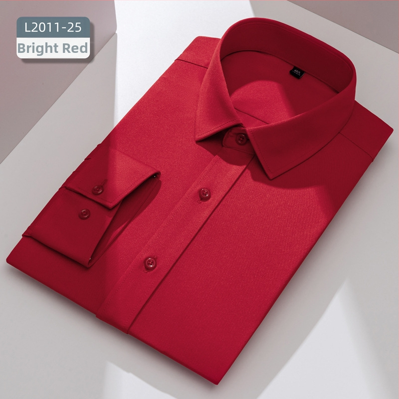 Meeste pikkade varrukatega särk, slim-fit, kortsuvaba, hingav polüesteri segu 92,6%