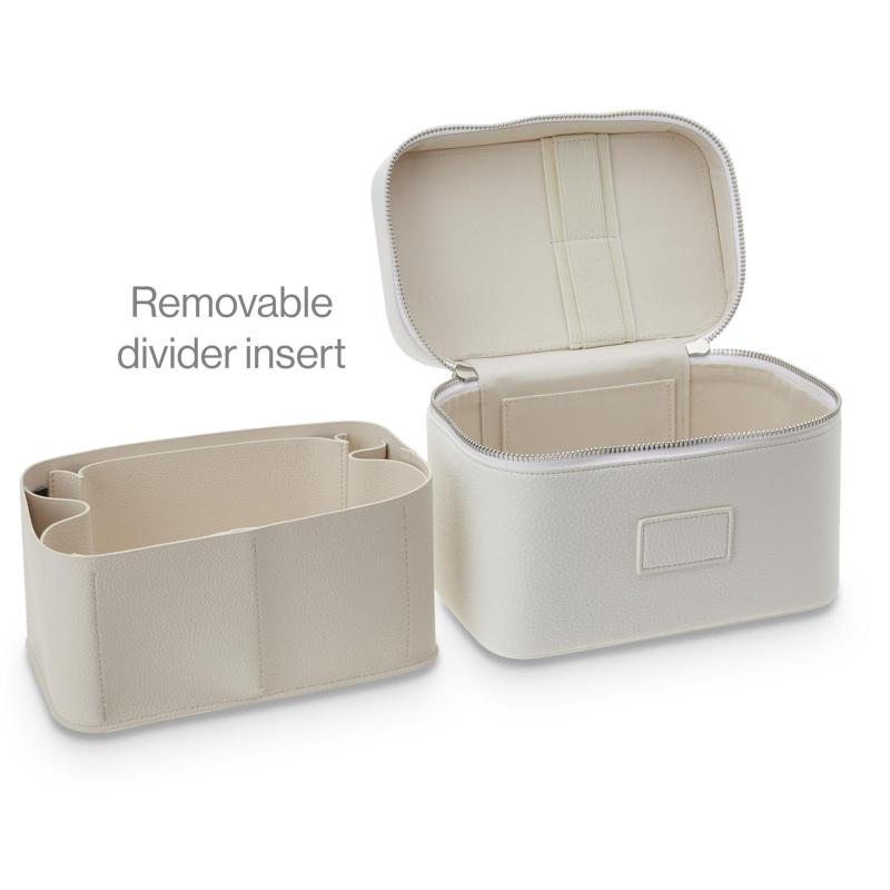 PU kozmetická taška, vodotesná, veľká kapacita, multifunkčná s presúvateľnými priehradkami, rozšíriteľná a skladacia