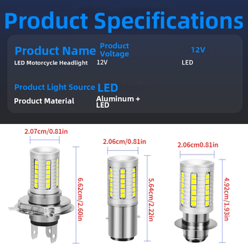 Predné LED svetlá na motocykel — model motor225, 12V, LED zdroj svetla, životnosť 50 000 hodín