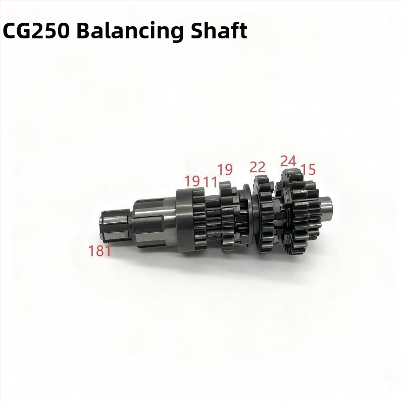 Vyvažovací hriadeľ pre CG250/CG200 – odolný voči opotrebeniu, 197cc/250cc jednovalcový motor, vlastné spracovanie, pre motory Lifan Zangfeng a Wolf Warrior