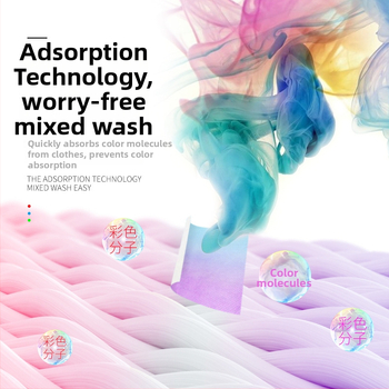 Prací papierové listy s absorpciou farieb – ochrana proti presunu farieb pre zmiešané pranie