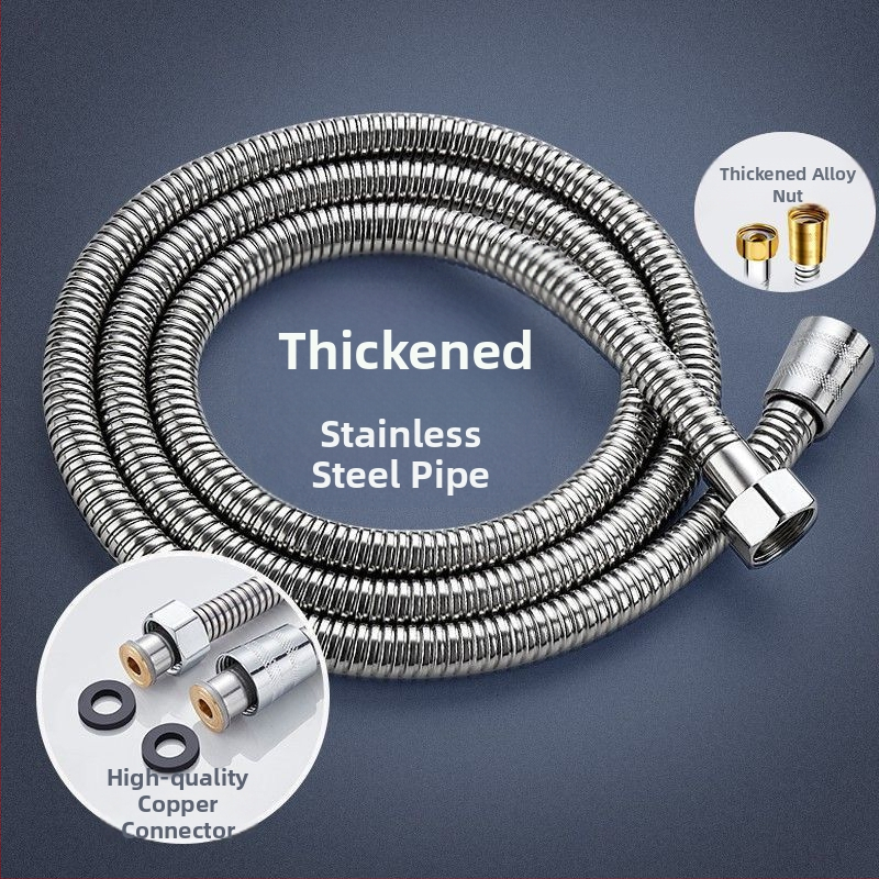 Duššivoolik 304 roostevabast terasest, paindlik, pöördmontaaž, Shouli kaubamärk, nominaalne rõhk 20, töötemperatuur 100°C