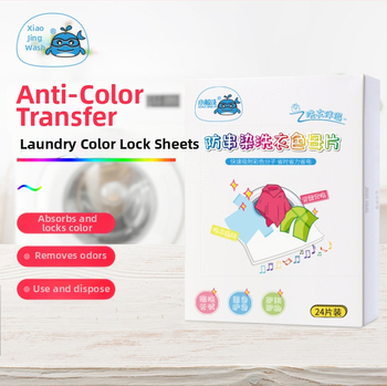 Prací list na fixáciu farieb — proti šmuhám; odstraňovanie zápachu; ochrana proti molekám; 24 kusov v krabici; Série: Čistenie a starostlivosť o oblečenie; Kód produktu C00268