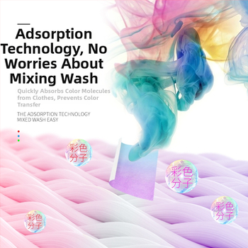 Prací list na fixáciu farieb — proti šmuhám; odstraňovanie zápachu; ochrana proti molekám; 24 kusov v krabici; Série: Čistenie a starostlivosť o oblečenie; Kód produktu C00268