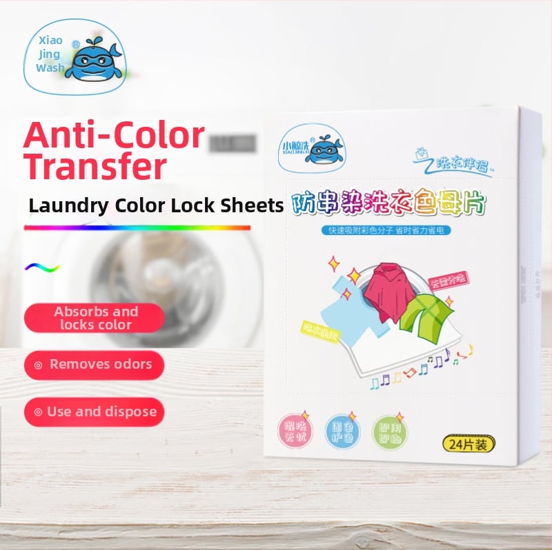 Prací list na fixáciu farieb — proti šmuhám; odstraňovanie zápachu; ochrana proti molekám; 24 kusov v krabici; Série: Čistenie a starostlivosť o oblečenie; Kód produktu C00268