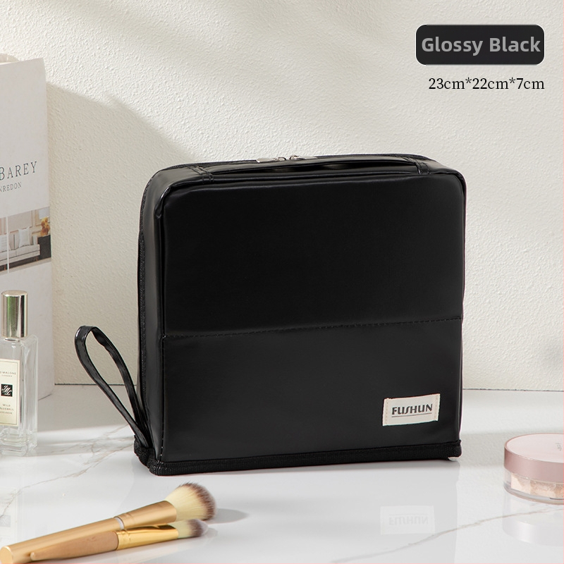 Stojaca kozmetická taška pre ženy, PU materiál, veľký objem, vodotesná a priedušná, suché-mokré oddeľovanie, podšívka Twill 230d