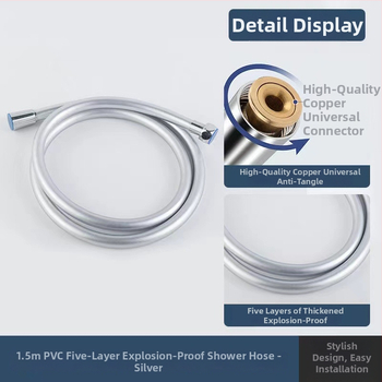 Huixin HX-8171 PVC dušo žarna, lanksti, aukštatemperatūrai atspari, anti-burst, rankinis montavimas