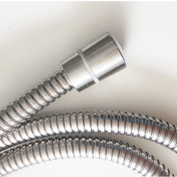 Sprchový hadíc z nehrdzavejúcej ocele, otočné spojenie, značka Himans (Nominálny tlak 1.6; Prevádzková teplota 0–90°C)
