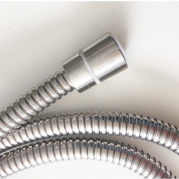 Sprchový hadíc z nehrdzavejúcej ocele, otočné spojenie, značka Himans (Nominálny tlak 1.6; Prevádzková teplota 0–90°C)