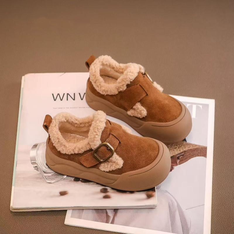 Tüdrukute talvekingad lumemokkidega, ülemine osa Xishi veluur, Velcro kinnitusega, kummist talla — 2025 talv