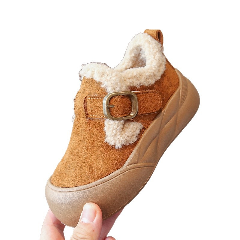 Tüdrukute talvekingad lumemokkidega, ülemine osa Xishi veluur, Velcro kinnitusega, kummist talla — 2025 talv