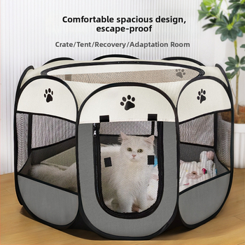 Qi oh Mačacie hniezdo v stane s osmihranným plotom, Oxford látka