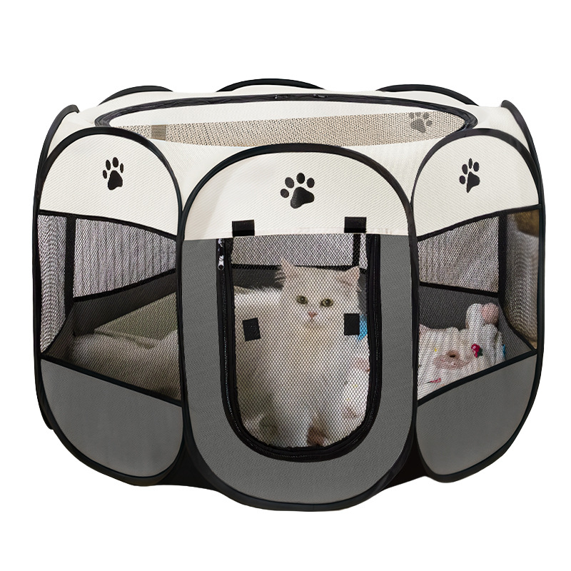 Qi oh Mačacie hniezdo v stane s osmihranným plotom, Oxford látka