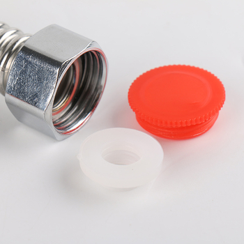 304 roostevabast terasest laineline dušivoolik kuum- ja külma vee tarbijaks, mudel 15.8, nominaalne rõhk 8, töötemperatuur -20°C kuni 100°C, keermega ühendus