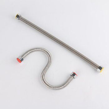 304 roostevabast terasest laineline dušivoolik kuum- ja külma vee tarbijaks, mudel 15.8, nominaalne rõhk 8, töötemperatuur -20°C kuni 100°C, keermega ühendus