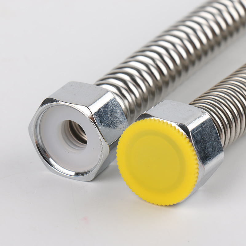 304 roostevabast terasest laineline dušivoolik kuum- ja külma vee tarbijaks, mudel 15.8, nominaalne rõhk 8, töötemperatuur -20°C kuni 100°C, keermega ühendus