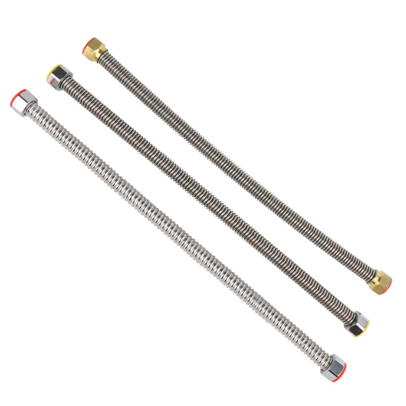 304 roostevabast terasest laineline dušivoolik kuum- ja külma vee tarbijaks, mudel 15.8, nominaalne rõhk 8, töötemperatuur -20°C kuni 100°C, keermega ühendus