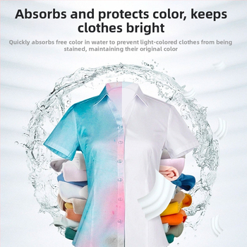 jiffine Farbiacej absorbčné listy na pranie, 50 kusov, zabraňuje prenosu farieb, Domácnosť