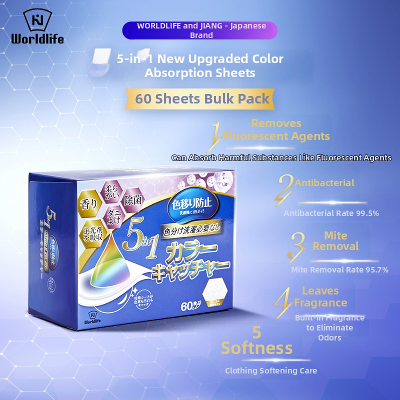 World Life Film na absorpciu farieb pri praní – ochrana proti prenášaniu farieb, do práčky