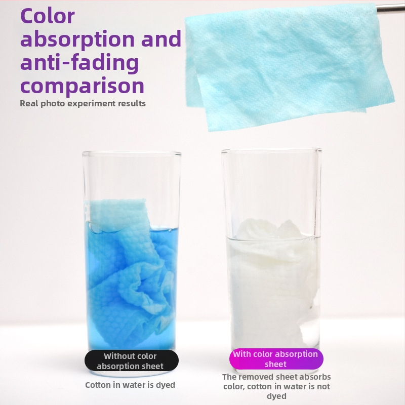 Japāņu stila krāsu uzsūcošās mazgāšanas lapas - 5 vienā, pret traipēm, pret krāsu pārvadi, ilgs aromāts (90 lapas)