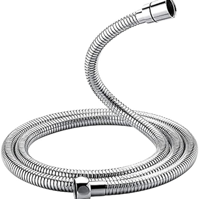 Sprchová hadica z nerezovej ocele, mosadzný konektor, špirálová inštalácia, nominálny tlak 20 kg, pracovná teplota 0–100°C