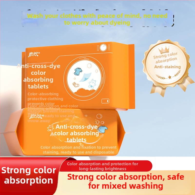 Krāsu uzsūcošs mazgāšanas lapa; novērš krāsu pārvietošanos; traipu aizsardzība; derīgs veļas mašīnai; piemērots sajaukšanai