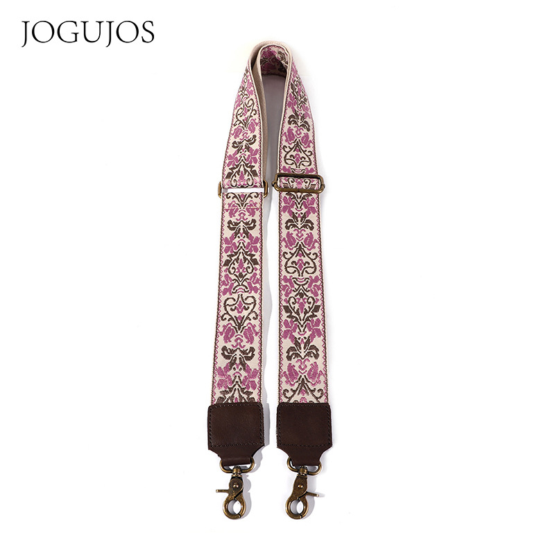 JOGUJOS/Chogujos μποέμικη φλοράλ crossbody τσάντα με φαρδιούς ιμάντες, πολυεστέρας, μοντέλο 3001