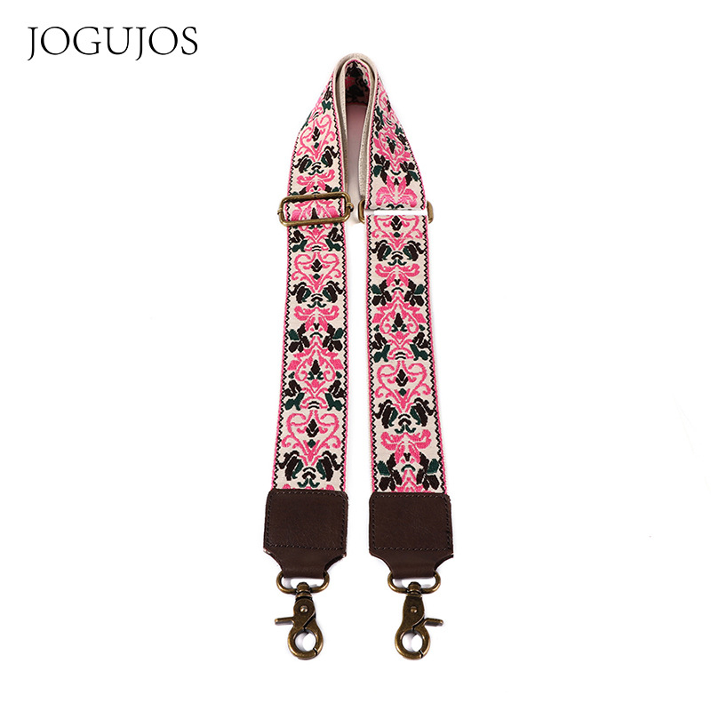JOGUJOS/Chogujos μποέμικη φλοράλ crossbody τσάντα με φαρδιούς ιμάντες, πολυεστέρας, μοντέλο 3001
