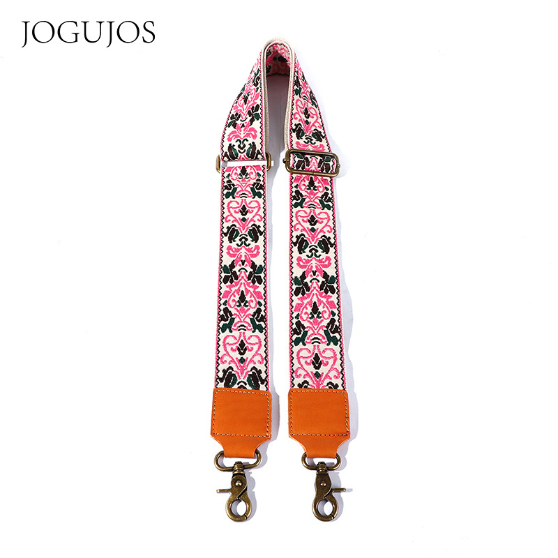 JOGUJOS/Chogujos μποέμικη φλοράλ crossbody τσάντα με φαρδιούς ιμάντες, πολυεστέρας, μοντέλο 3001