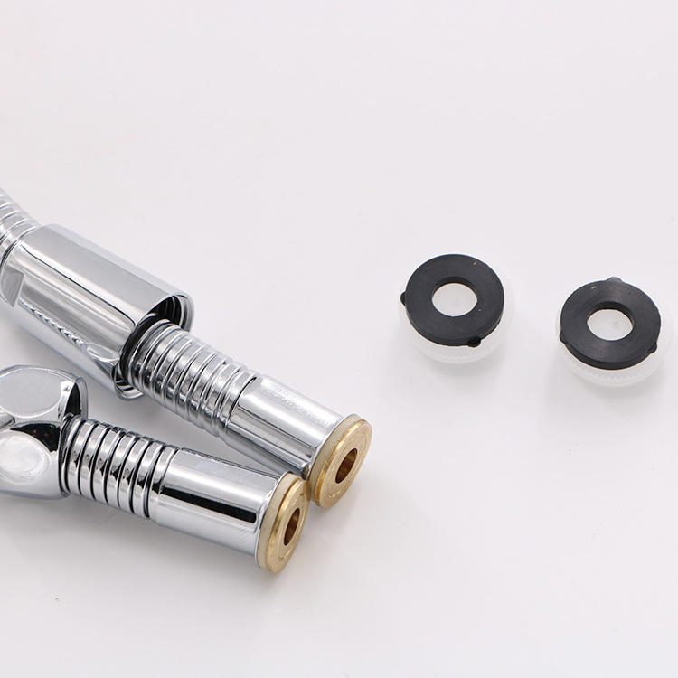 Душ-шланг от неръждаема стомана, модел V1251, резбово свързване, работна температура 0–90°C, номинално налягане 1