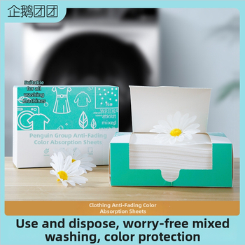 Pracie lístky proti zosvetleniu farieb, 50 kusov, 5 g na kus, bez vône, aktívny obsah 1–5%