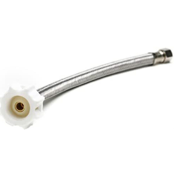 Nerezovo opletený prívod vody pre toaletu, model Braided Tube, materiál: nerezová oceľ, menovitý tlak: 20, prevádzková teplota: 90°C, inštalácia: závit