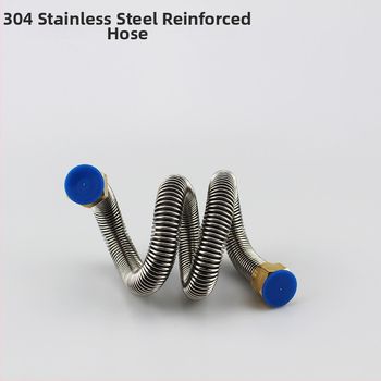 304 roostevabast terasest gofreeritud veevoolik sisendsöötmele vaskpeaga, plahvendustele vastupidav, keermegaühendus, 1.6 MPa, 100°C