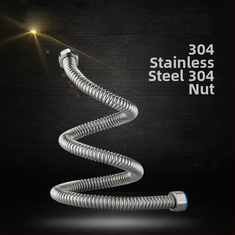 Nerezová ohybná vodovodná rúrka – vstup/ výstup pre WC, umývadlo a bojler – závitové spojenie, 304SS, menovitý tlak 1.0, -15 až 90°C