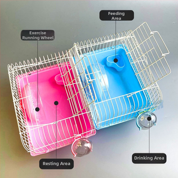 Klietka pre hamster, záhradný štýl, prenosná plastová konštrukcia, značka Yiheng, vhodná na všetky ročné obdobia