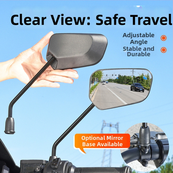 Zrkadlo spätného pohľadu pre elektrický motocykel - HD širokouhlé konveksné, plast + sklo, Mojielong, Kód produktu 2505310004