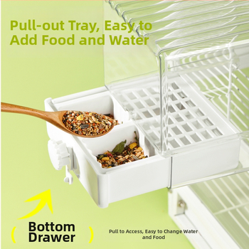 Папагалска купа за къпане – пластмасова, антиразплискваща, марка Yao Chong Ji, за птици