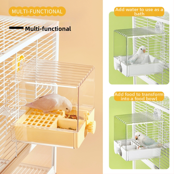 Папагалска купа за къпане – пластмасова, антиразплискваща, марка Yao Chong Ji, за птици