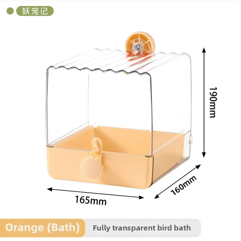 Папагалска купа за къпане – пластмасова, антиразплискваща, марка Yao Chong Ji, за птици